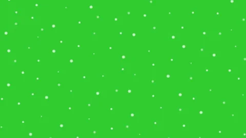 Small snowflakes on green Video stock 142439004