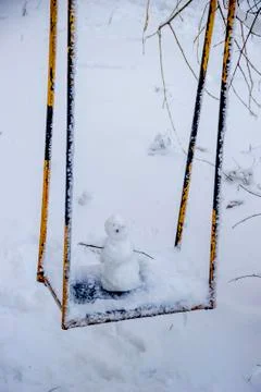 A small snowman Stock Photos
