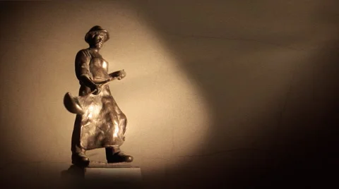 Small socrealist statues from the 60s. Stock Footage 44561281