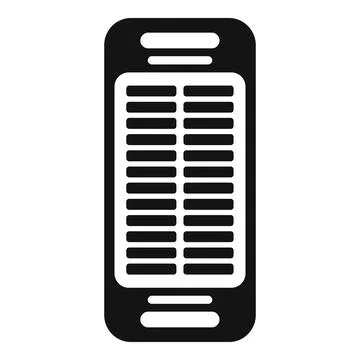Small solar panel icon simple vector. Roof lamp cell Stock Illustration