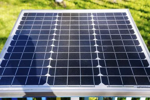 A small solar panel installed in the courtyard of the house Foto stock