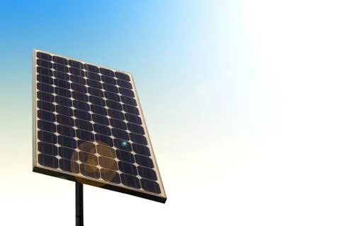 Small solar panel isolated Stock Illustration