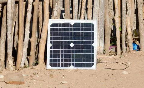 Small solar panel in Madagascar Stock Photos