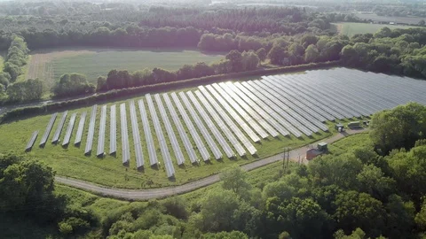 Small Solar power station Stock Footage 113452026