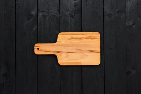 Small solid beech wood chopping board Stock Photos