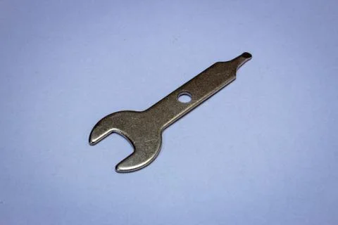 Small spanner used for change bits of a rotatory tool Stock Photos