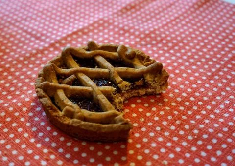 Small spelled pie for breakfast Stock Photos