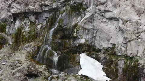 Small spring in the mountains Stock Footage 63364971