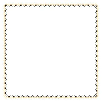 Small Square Block Zigzag Pattern Frame Border Illustrazione stock