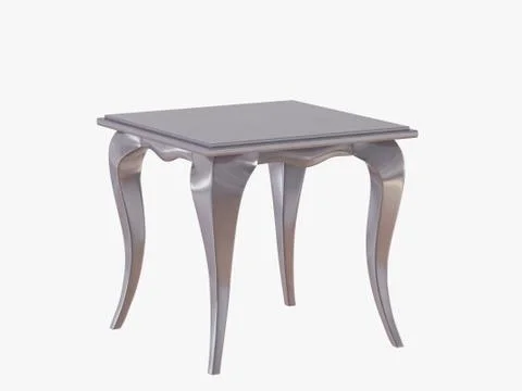 Small square coffee table on white background 3d rendering イラスト素材