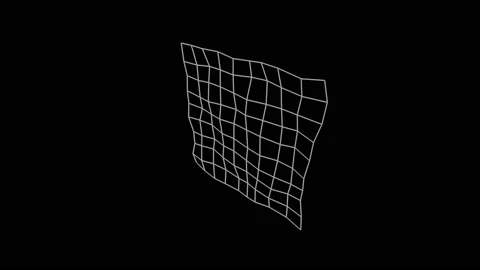 Small square grid in motion, against a black background, white. Stock Footage 157727395