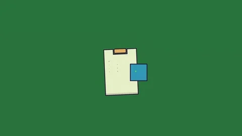 Small square in the middle and computer screen an image of cigarette piece Video stock 336892232