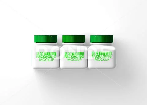 Small Square Pill Bottle Mockup 37 PSD Template