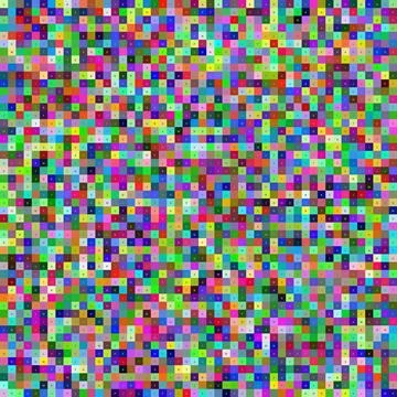 Small squares with random colors containing letters and numbers in random o.. Stock Illustration