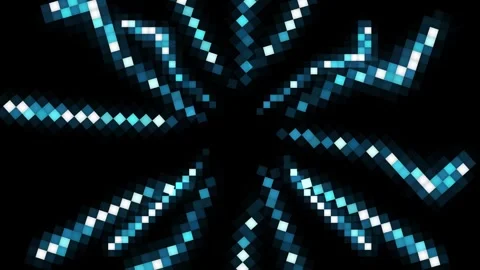 Small squares stylized in waves lines on black background. Title or text bg Video stock 280132612