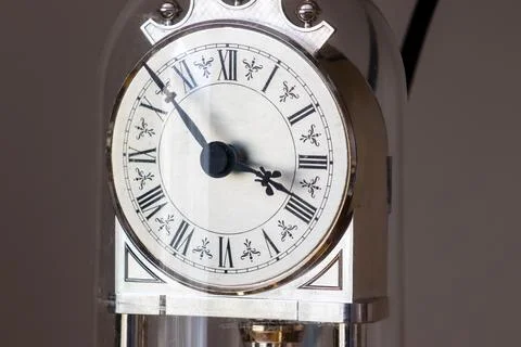 Small standing clock showing countdown time 스톡 사진
