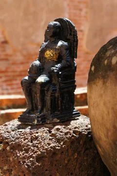 Small Statue at Buddhist Temple Stock Photos