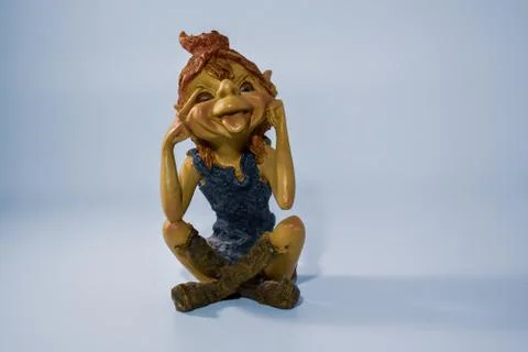 Small statue of an elf Stock Photos