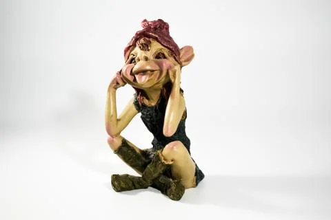Small statue of an elf Stock Photos