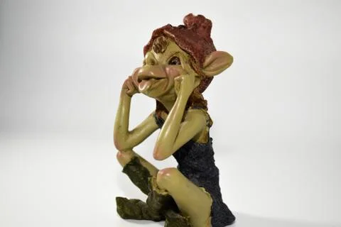 Small statue of an elf Stock Photos