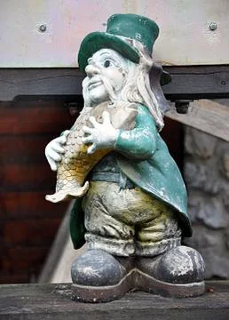 Small statue of a water sprite Stock Photos