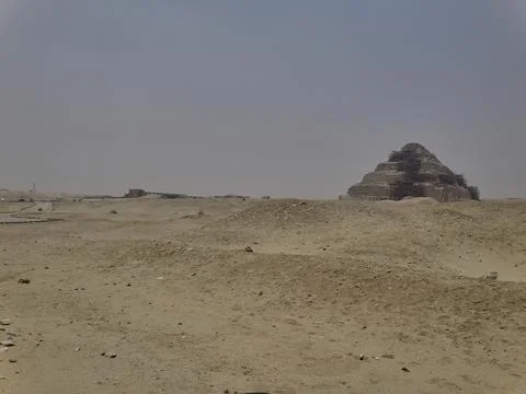 Small step pyramid in the desert of Egypt. Stock Photos