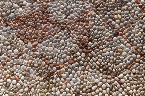 Small stone ancient pavement background texture with geometric pattern Stock Photos