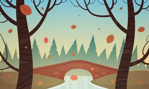 Small Stone Bridge Stock Illustration