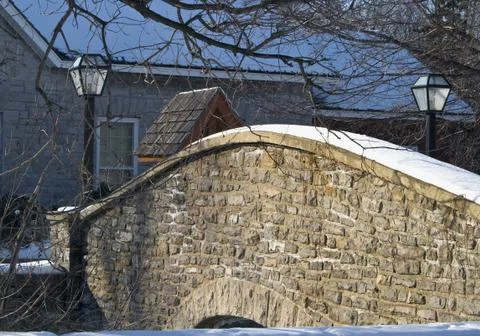 Small stone bridge Stock Photos