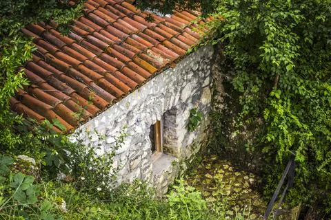 A small stone house Stock Photos