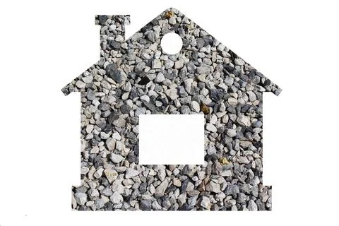 Small stone texture for background. Gray gravel stones for the construction i Illustrazione stock