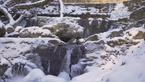 Small stone waterfall Stock Footage 71209267