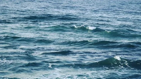 A small storm at sea. The surface of the sea or ocean as a beautiful backgrou Video stock 202237658