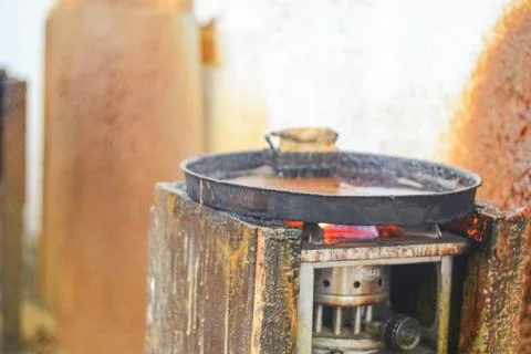 Small stove for making batik Stock Photos