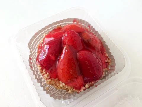 Small strawberry pie Stock Photos