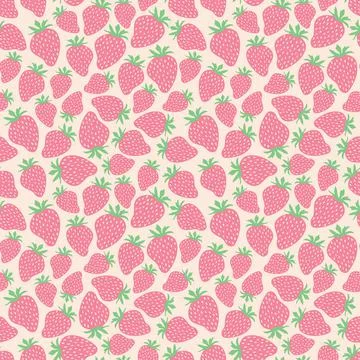 Small strawberry seamless pattern fruit background Stock Illustration
