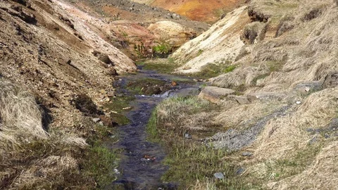 Small stream in Iceland. Stock Footage 92625388