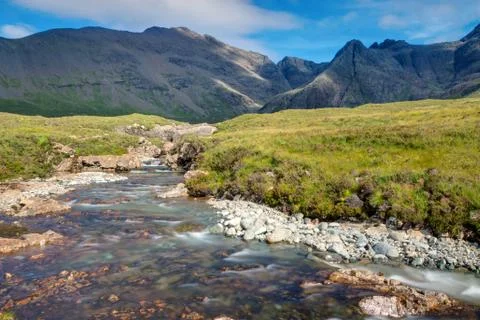 Small stream on the Isle of Skye Stock Photos