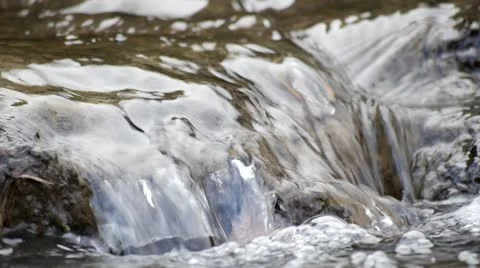 Small Stream Over Waterfall Sequence 스톡 동영상 21896347