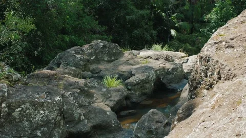 Small Stream At The Top of Waterfall Stock Footage 152681667