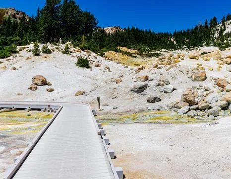 Small Stream of Water Running Through Hydrothermal Area on The Bumpass Hell Photos