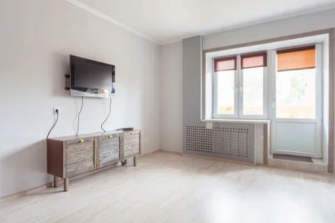 Small studio apartment and kitchen hightech interior Foto stock