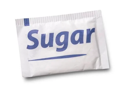 Small sugar packet isolated on white Stock Photos