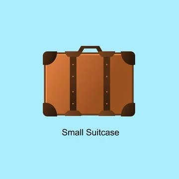 Small suitcase brown vector AD228 Stock Illustration