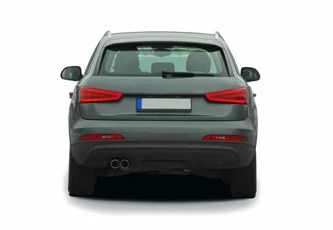 Small SUV rear view 스톡 사진