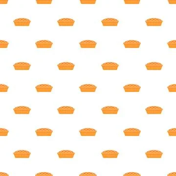 Small sweet pie desserts creating seamless pattern background Illustrazione stock
