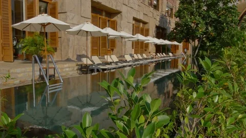 Small swimming pool Stock Footage 75154151