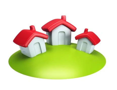 Small symbolic house 3d render Stock Illustration