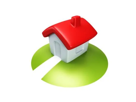Small symbolic house 3d render Stock Illustration