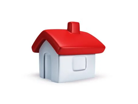 Small symbolic house 3d render Stock Illustration